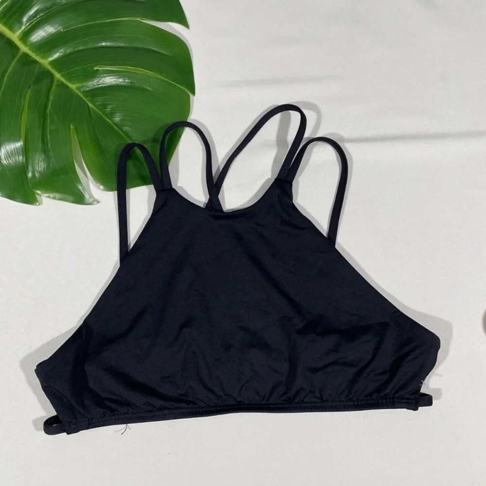 NEW Frankies Bikinis [ Small ] Marley High‎ Neck Strappy Back Bikini Top